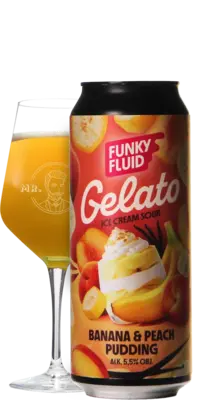 Funky Fluid Gelato: Banana & Peach Pudding