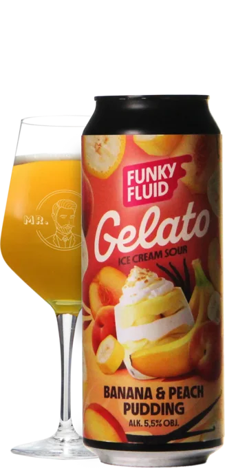 Funky Fluid Gelato: Banana & Peach Pudding
