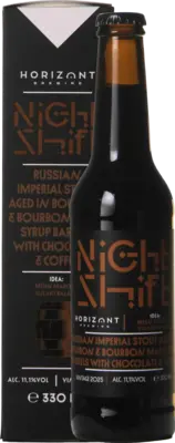 Horizont Night Shift Vintage 2025 / Russian Imperial Stout Aged In Bourbon Maple Syrup Barrels With Chocolate & Coffee