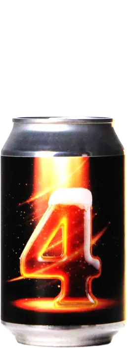Bier mit der Zahl 4