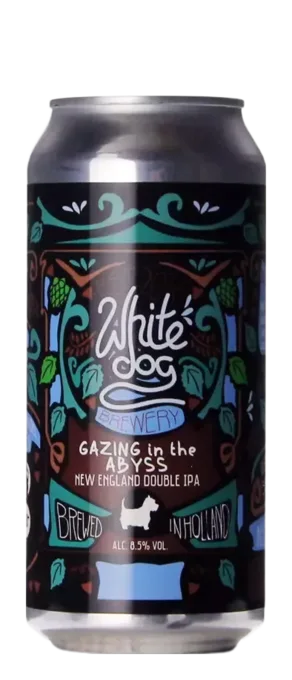 White Dog Gazing in the Abyss