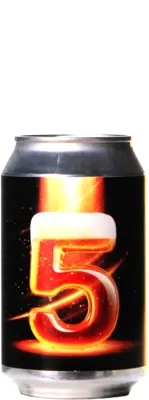 Bier mit der Zahl 5