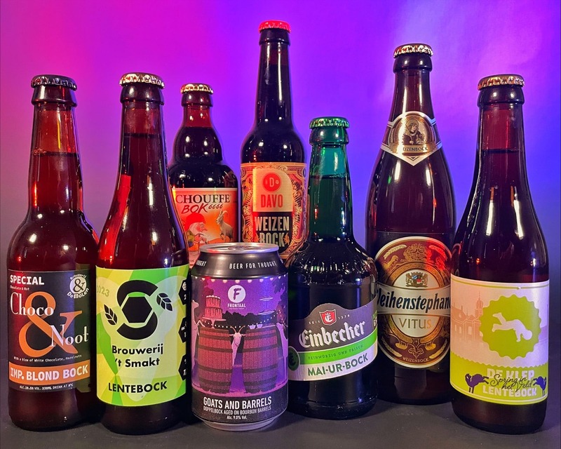 Eine Sammlung von verschiedenen Bok-Bieren