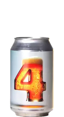 Bier mit der Zahl 4